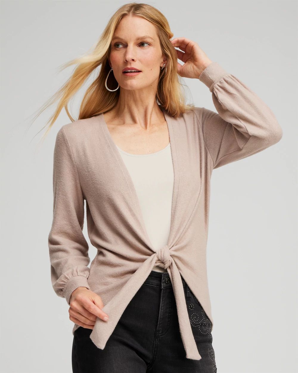 Tie Front Wrap Cardigan