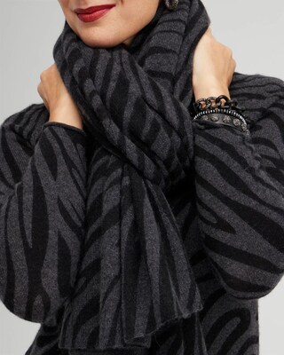 Grey Zebra Cashmere Wrap