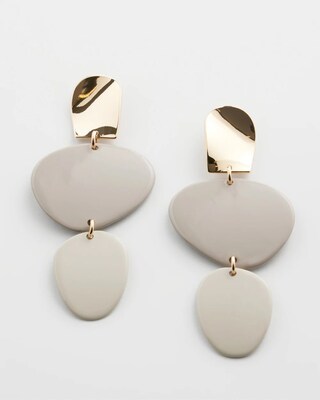 Grey Linear Earrings