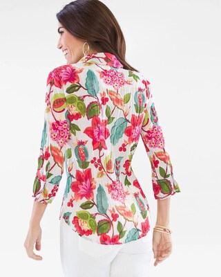 CINO For Chico's Floral Crinkle Shirt