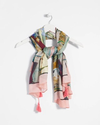 Tassel Abstract Square Scarf click to view larger image.