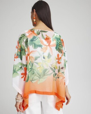 Floral Ombre Poncho click to view larger image.