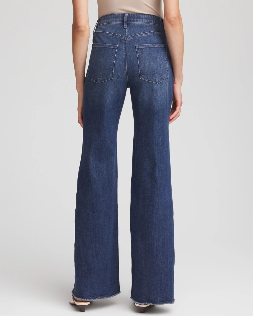 Embellished High-Rise Wide-Flare Leg Jeans