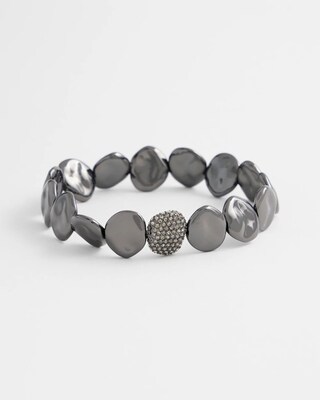Hematite Pavé Beaded Bracelet
