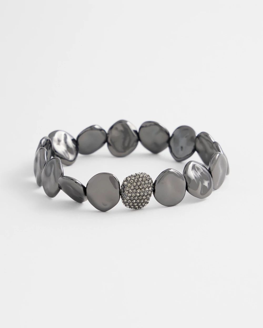 Hematite Pavé Beaded Bracelet