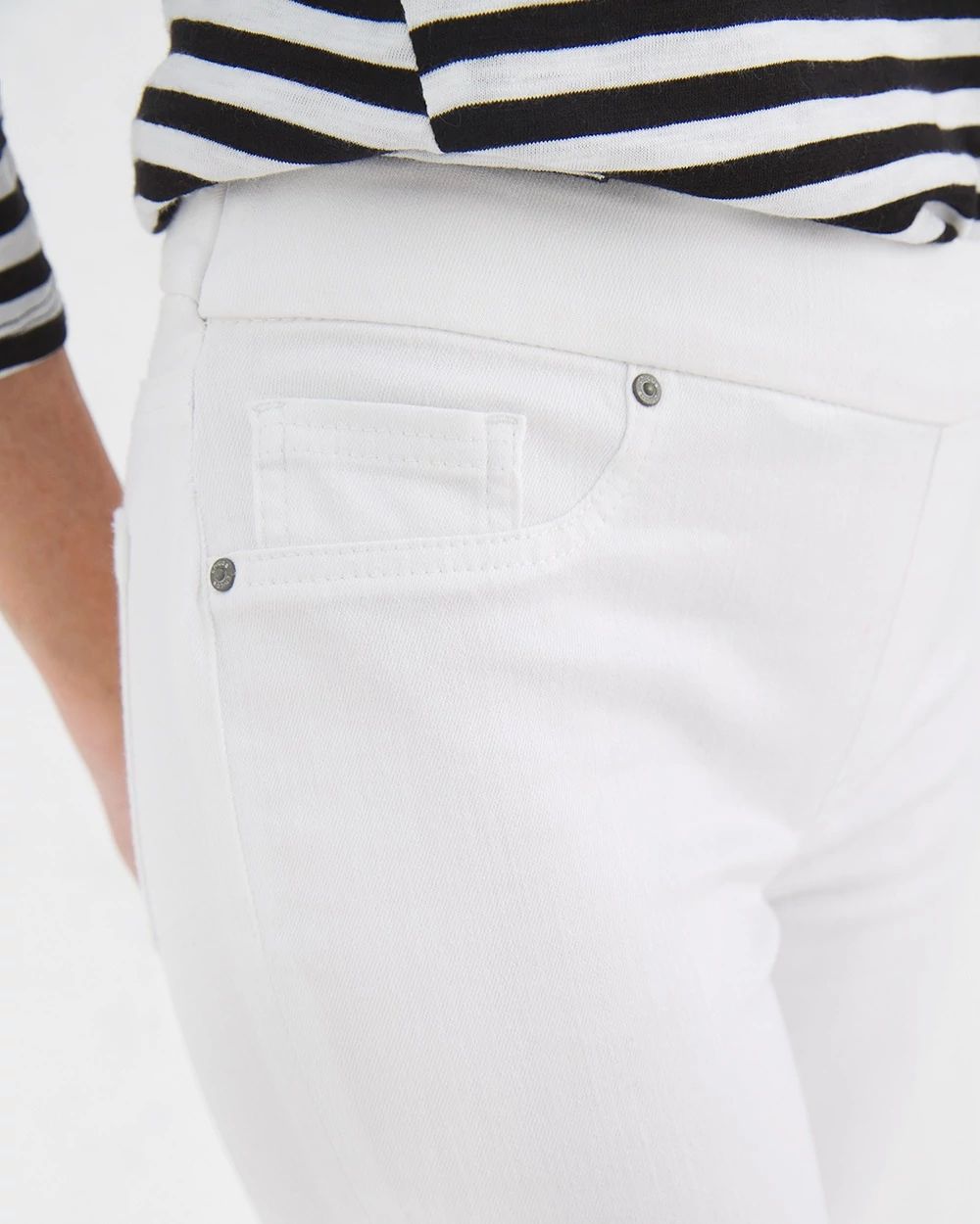 21" Denim Pull-On Capri Jeggings