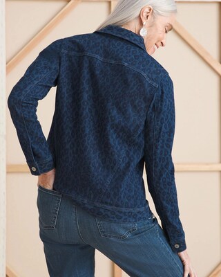 Animal-Print Denim Jacket