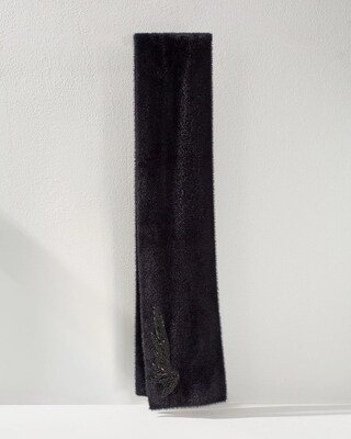 Faux Fur Embellished Scarf