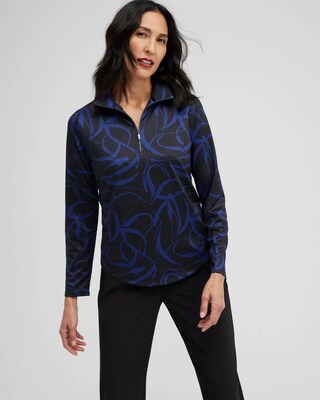 Zenergy UPF Ribbon Print Long Sleeve Top