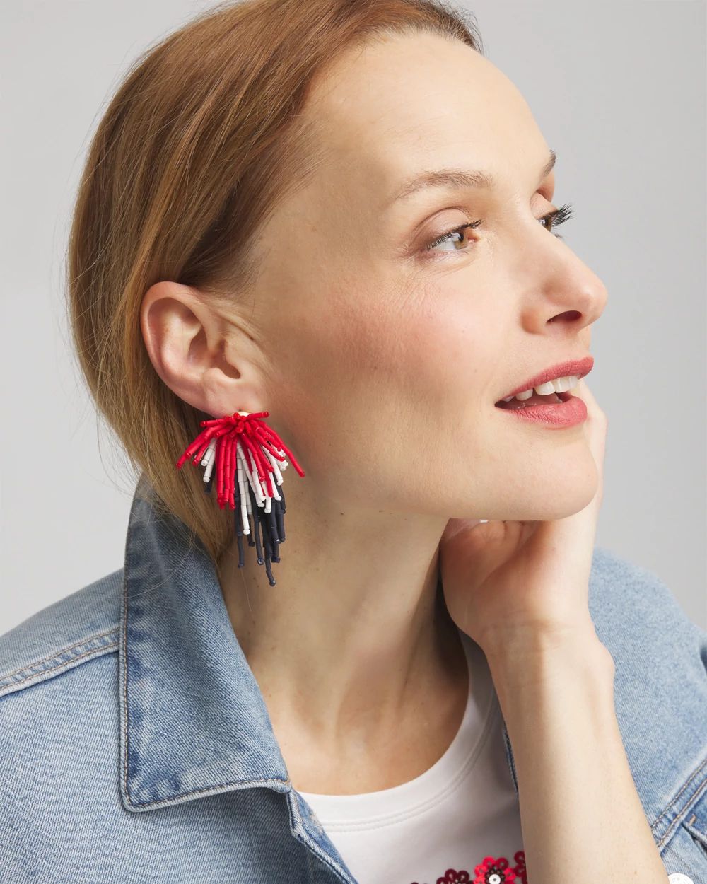 No Droop® Seed Bead Firework Earrings
