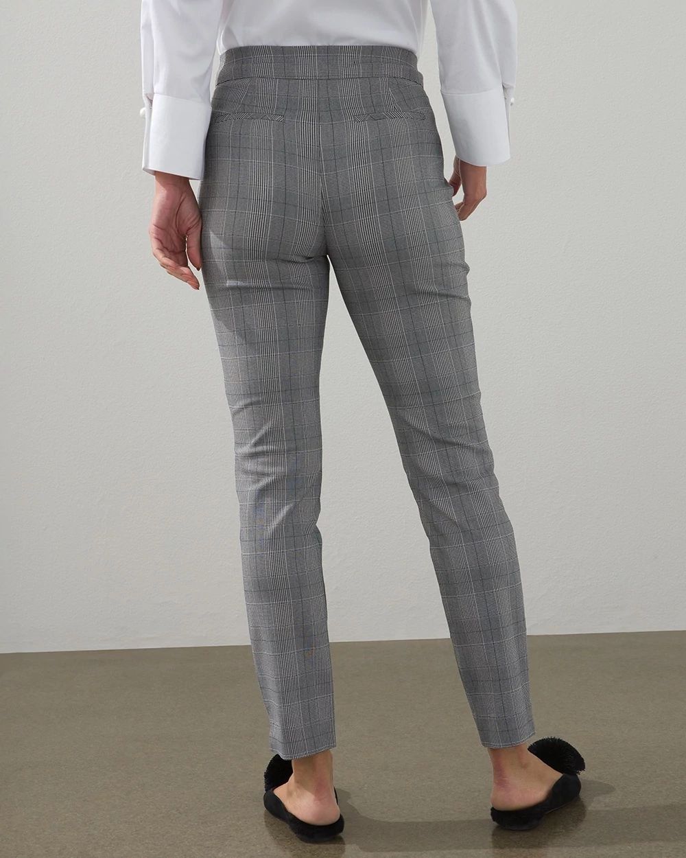 Brigitte Plaid Slim Ankle Pants