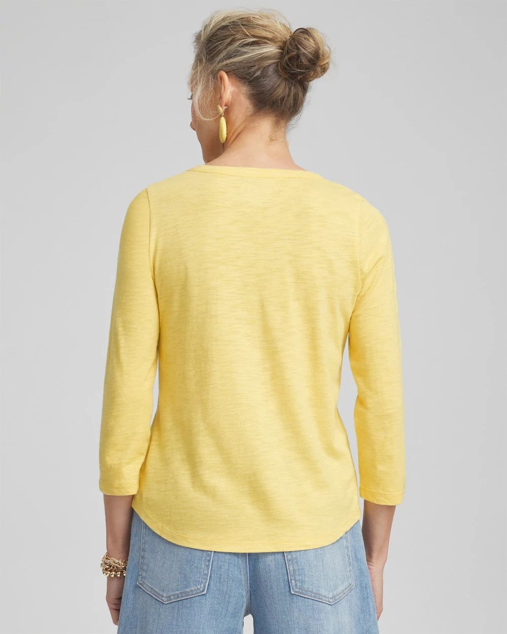 V-neck 3/4 Sleeve Tee