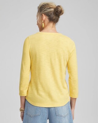 V-neck 3/4 Sleeve Tee