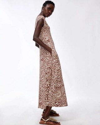 Petite Travelers Animal V-Back Dress