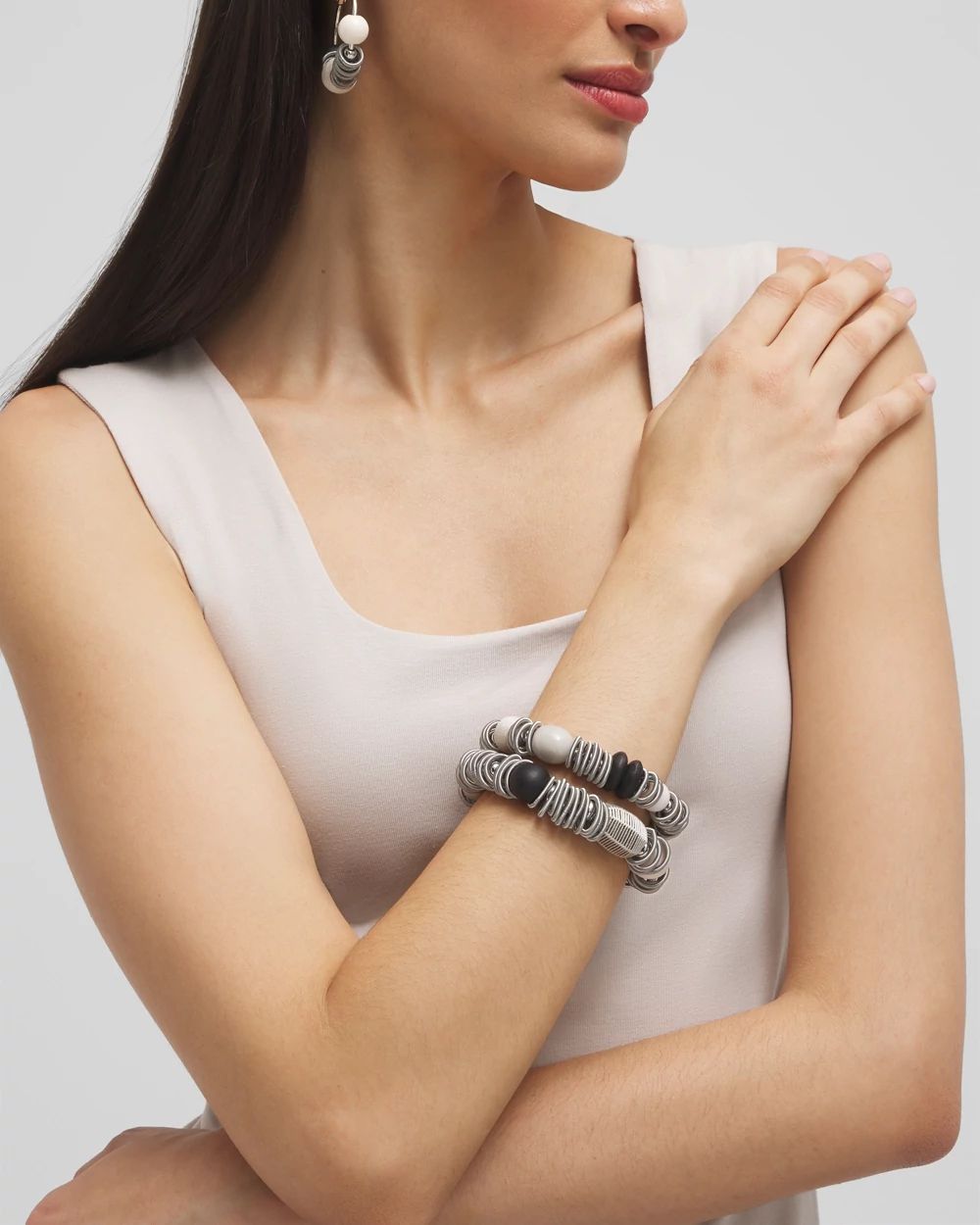 Piano Wire Stretch Bracelet Set