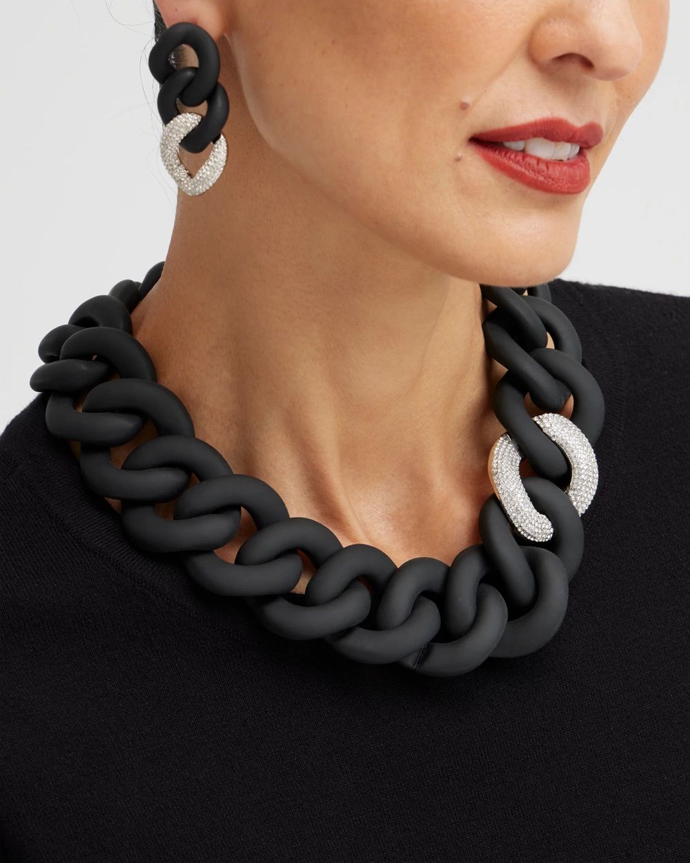 Pavé Detail Bib Necklace