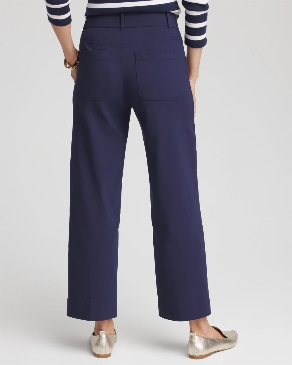 Cropped Slim Straight-Leg Pants