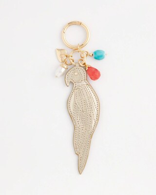 Red White & Blue Goldtone Parrot Bag Charm