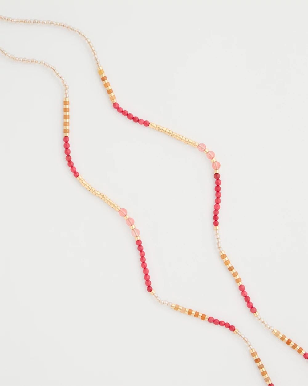 Coral Genuine Stone Long Necklace