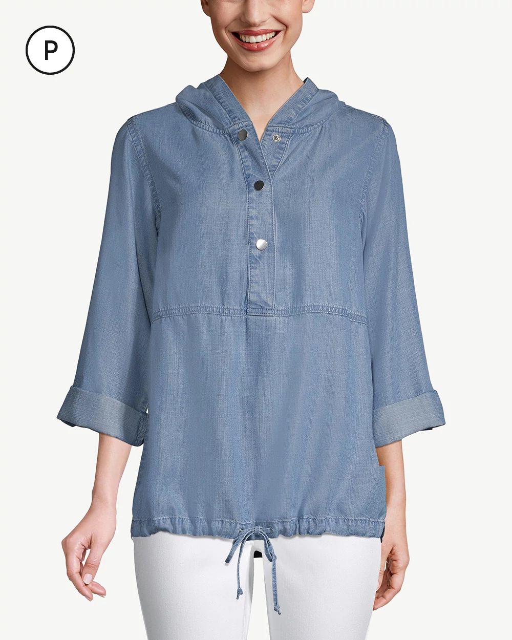Petite Zenergy Tencel Denim Pullover Jacket
