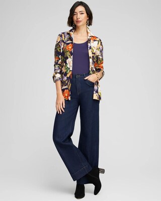No Iron™ Stretch Floral Print Shirt