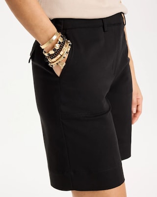 Emme Fly Front Sateen Shorts click to view larger image.