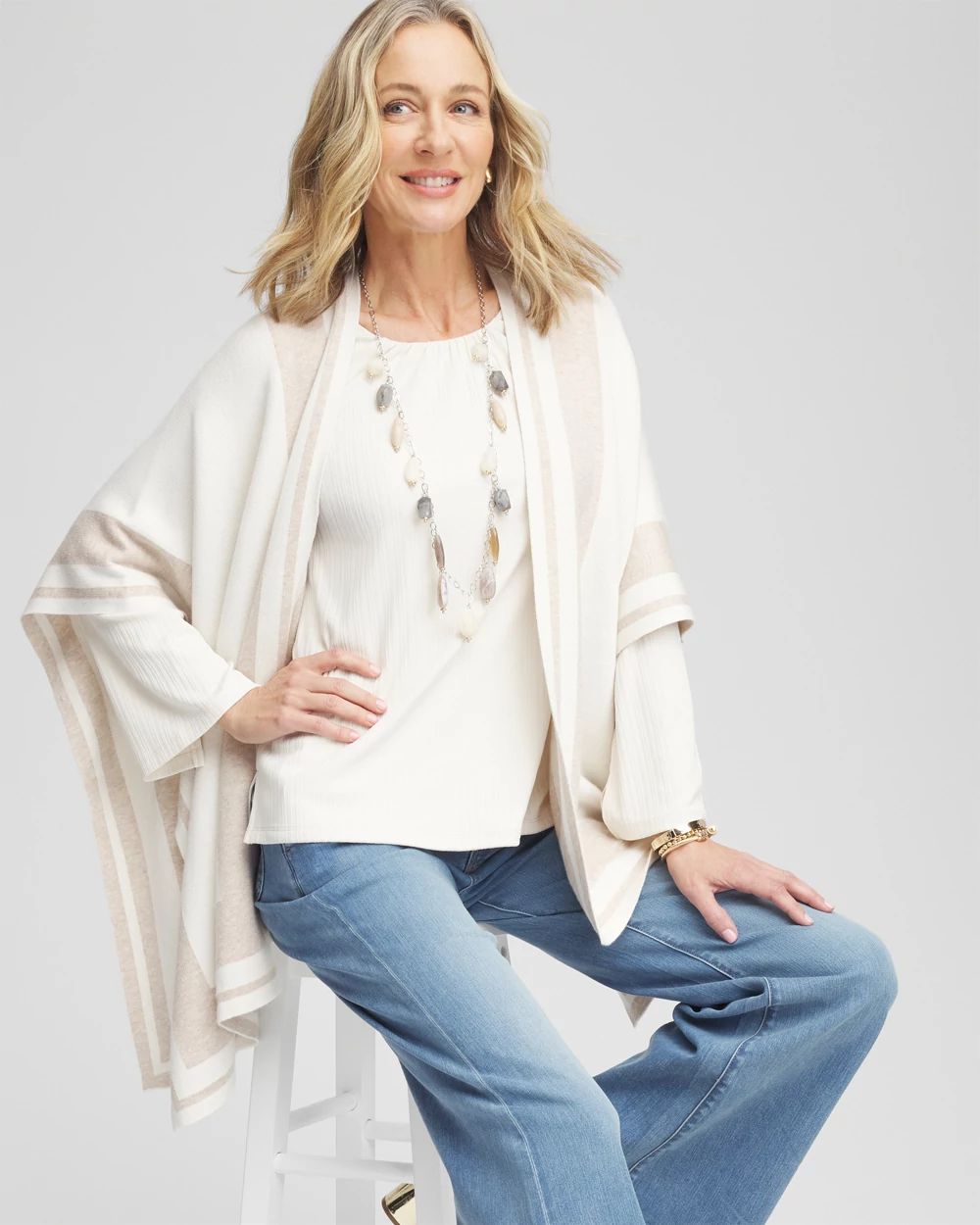Ribbed Ruched-Neck Top