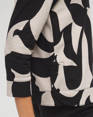 Abstract Polished Collar Top