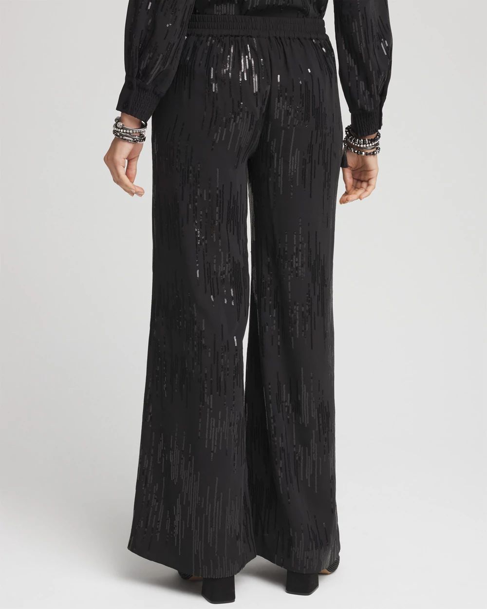 Sequin Wide Leg Pants click to view larger image.