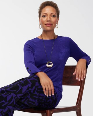 Travelers Button Sleeve Top
