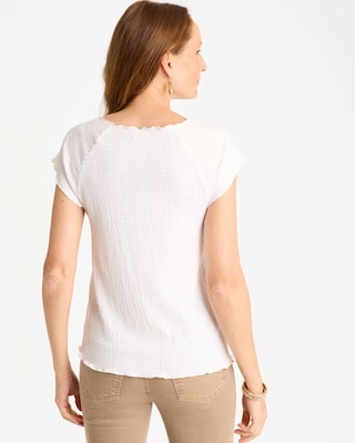Textured Knit Lettuce Raglan Tee click to view larger image.