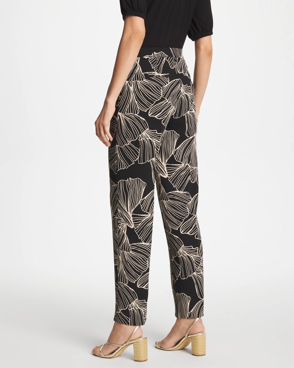 Ginkgo Crepe Tapered Ankle Pants