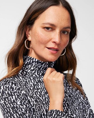 Zenergy UPF Dot Print Long Sleeve Top