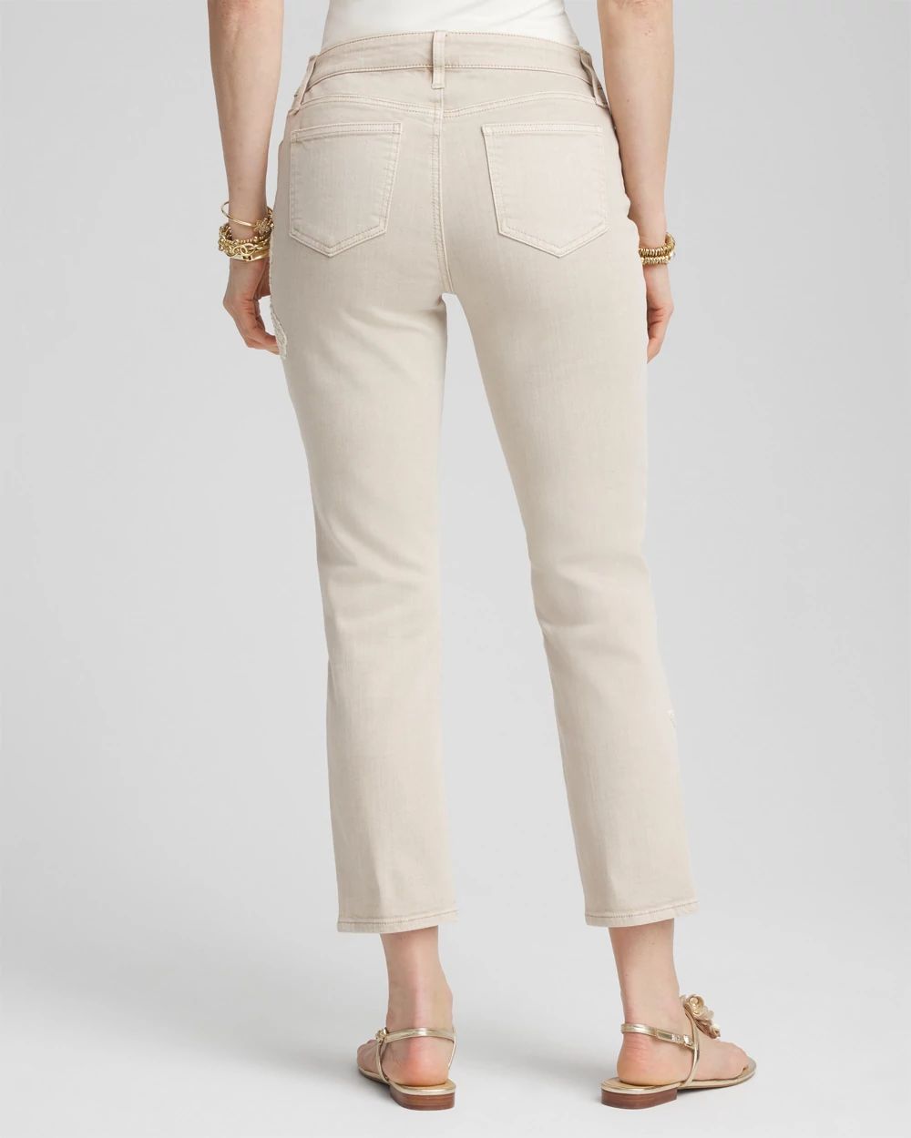 So Slimming® Sequin Girlfriend Cropped Jeans