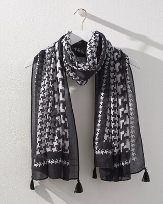 Houndstooth Oblong Scarf