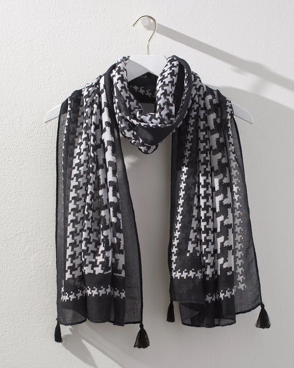 Houndstooth Oblong Scarf