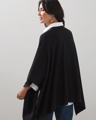 Embellished Poncho Sweater