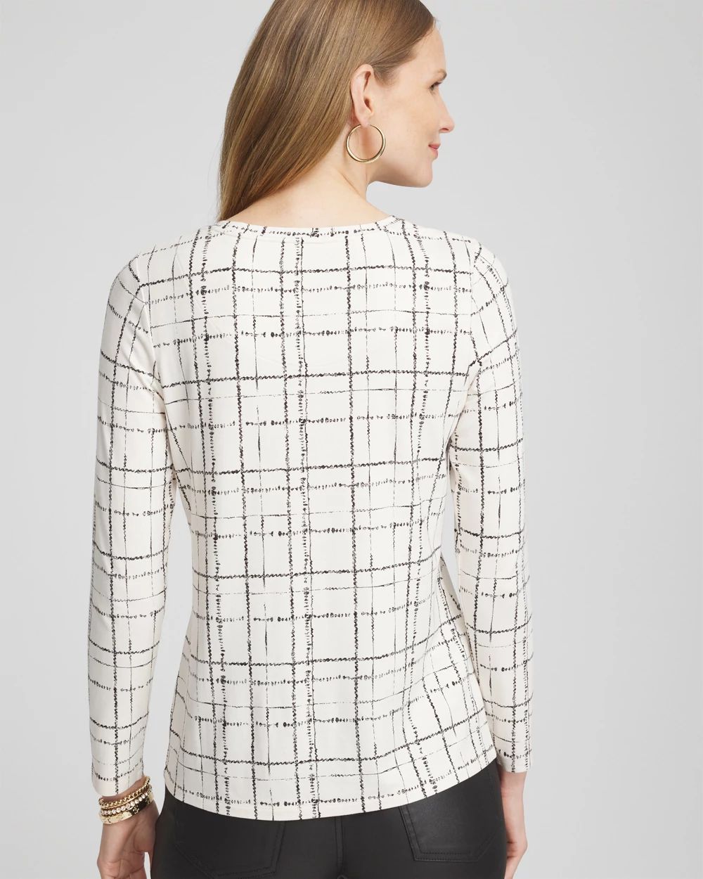 Touch of Cool™ Plaid Long Sleeve Layering Tee