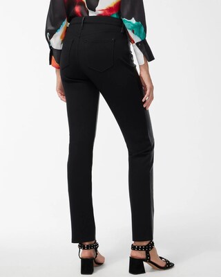 Faux Leather Front Ponte Back Pants click to view larger image.