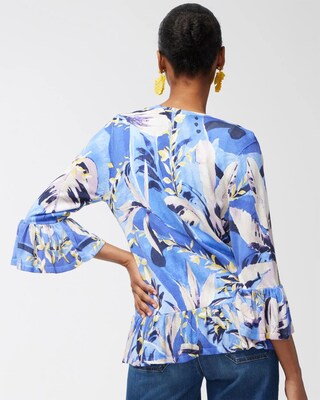 Summer Romance Tropical Peplum Cardigan