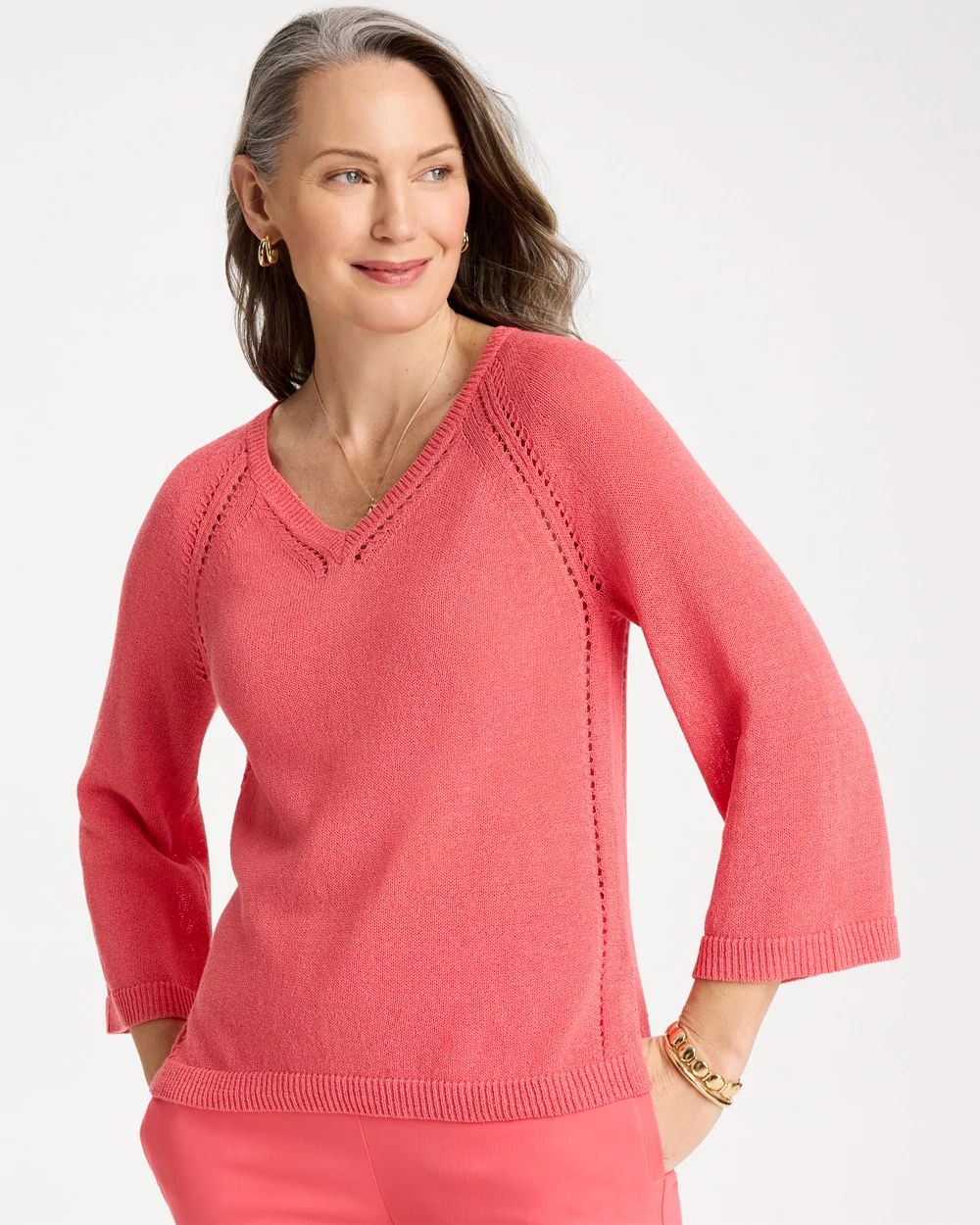 Cotton-Blend Pullover Sweater