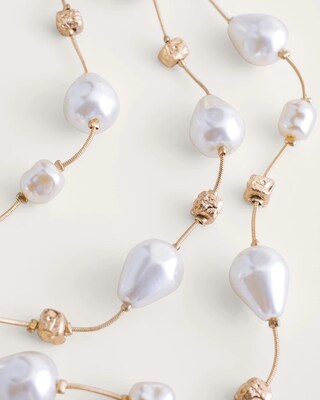Faux-Pearl Illusion Necklace