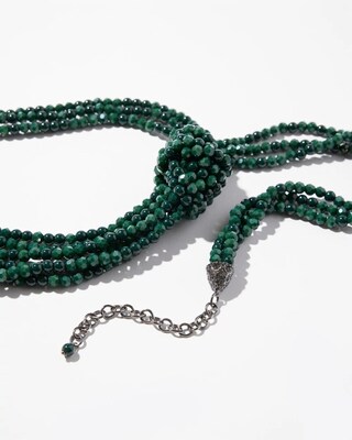 Green Y-necklace