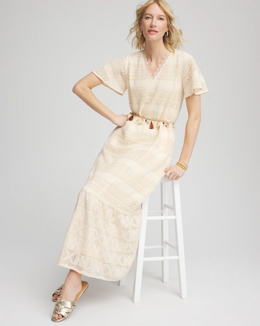 Crochet-Lace Maxi Dress