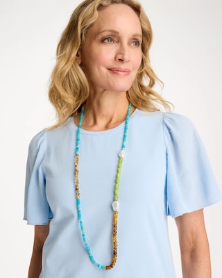 Resin Single-Strand Necklace click to view larger image.