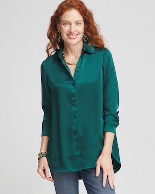 Satin High-low Tunic