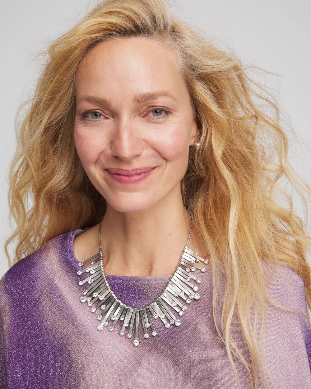 Chico’s Originals Silver Slice & Gem Bib