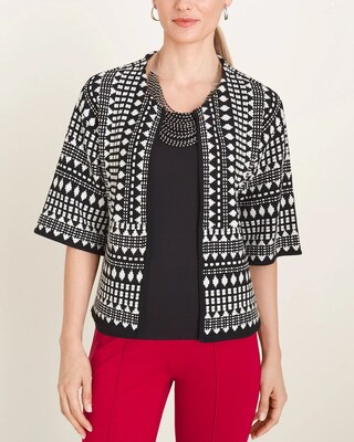 Convertible Faux-Fur Collar Cardigan
