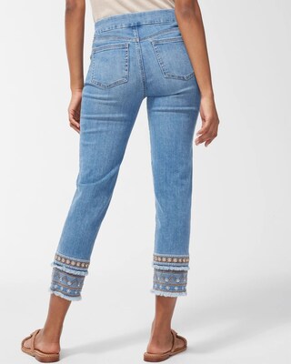 Embellished Pull-On Crops