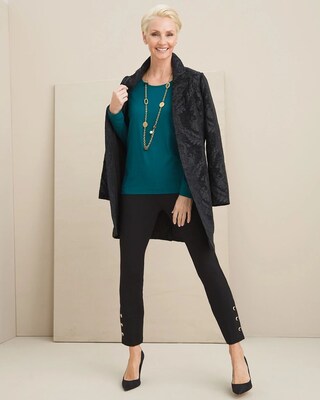 So Slimming Juliet Horn-Button Ankle Pants